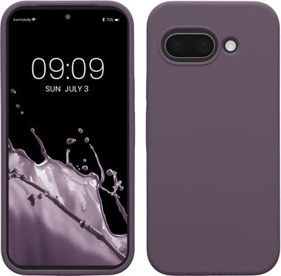 kwmobile telefoonhoesje geschikt voor Google Pixel 9a - Hoesje met siliconen coating - Smartphone case in Bleke iris