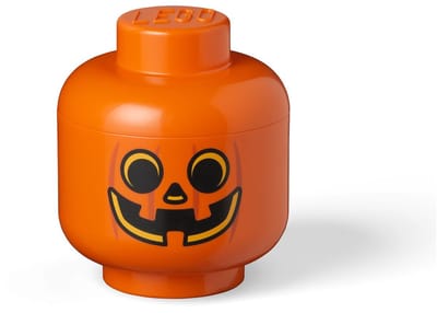 Opbergbox Iconic Hoofd Pompoen 16 cm, Oranje - LEGO