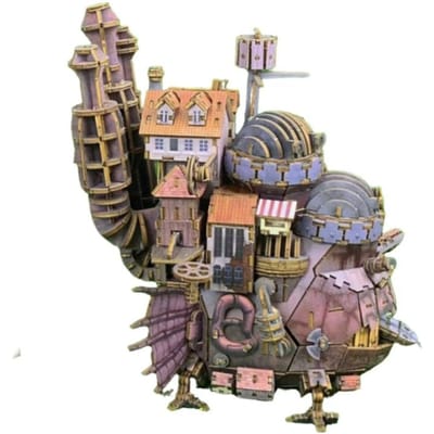 Op Voorraad 3Dmobiel Kasteel Houten Assemblagemodel Anime Dezelfde Stijl Ornament Handgemaakt Puzzel Bouwstenen Periferie Verjaardagscadeau gray