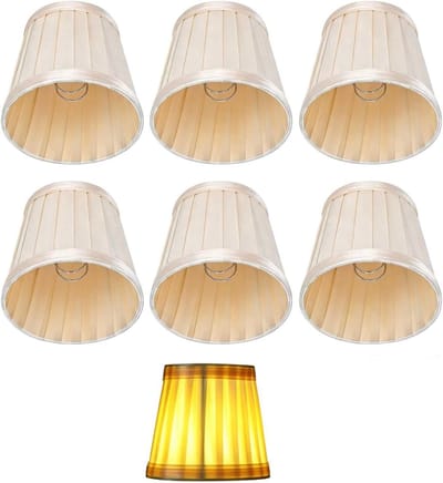 Lampenkap - Veelkleurig - 8,5 x 11 x 12 cm - Stof en Metaal - Voor Tafellampen en Kroonluchters