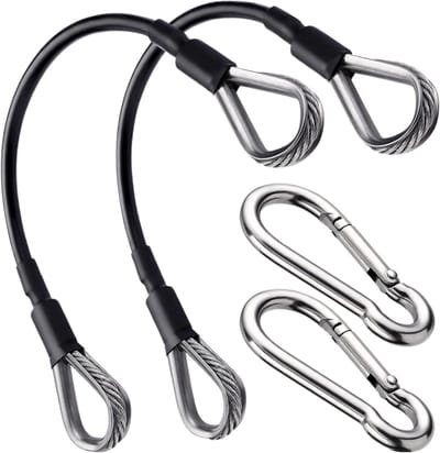 Home Gym Kabel Verlengkabel - 2 Pack Heavy Duty Fitness Pulley Kabel, Duurzaam Stalen Draad Oefening Flexibel Soepel Rotatie Ontwerp | Strength Training Apparatuur voor Workout Fitness