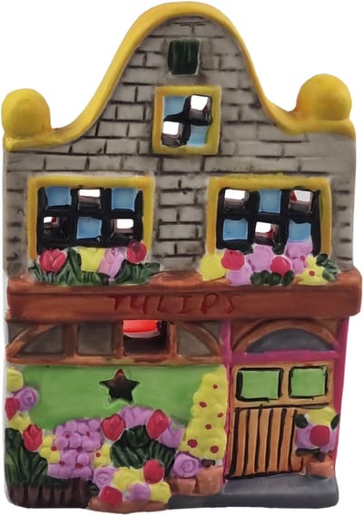 ELCEE-HALY - Partylight Gevelhuis met bloemenzaak - Multi colour - 14 cm