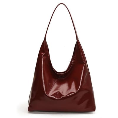 Lente Retro Draagtas, Onderarmtas met Grote Capaciteit, Modieuze en Trendy Schoudertas, Veelzijdige Handtas voor Dames 37*34*11cm rood