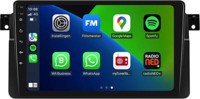 2025 Model > BMW 3-Serie E46 | Android 14.0 | Navigatie Systeem | Apple CarPlay & Android Auto | 1998 – 2006 | Navigatie, Radio, DAB+, FM en meer!