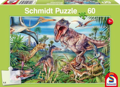 Dino Puzzel - Kinderpuzzel Legpuzzel - Ontdekken en Leren - 60 Stukjes Plezier - 36x24 cm