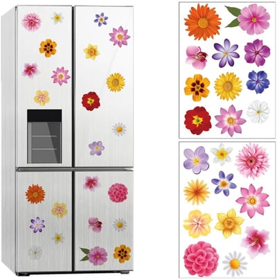 Dailygoods- Muursticker Waterdicht - Muurstickers Bloemen - Decoratieve Stickers - Vinyl Decals - Hoge Kwaliteit PVC - Kleurige Patronen - Decoratiestickers
