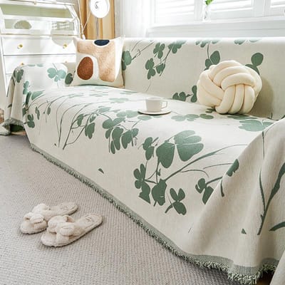 INS Stijl Bloem Chenille Bankhanddoek Anti-Kras Niet-Klevende Wol Bankhoes Doek Vier Seizoenen Universele Anti-Slip Bankhoes 180*130cm