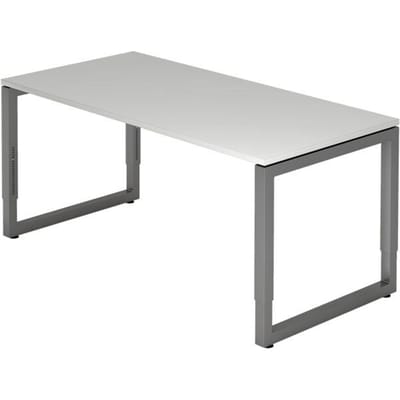 REGO 16 G | Bureau - 160 x 80 Tafelhoogte I In hoogte verstelbaar Grijs/Grafiet