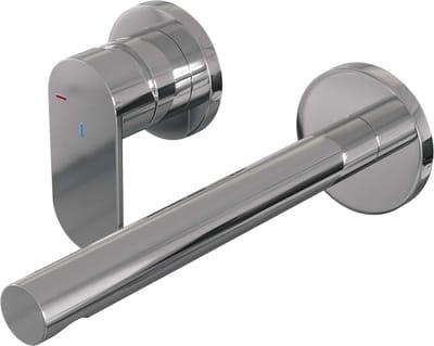 Brauer Chrome Edition inbouw wastafelmengkraan met rechte uitloop en rozetten model C2 chroom