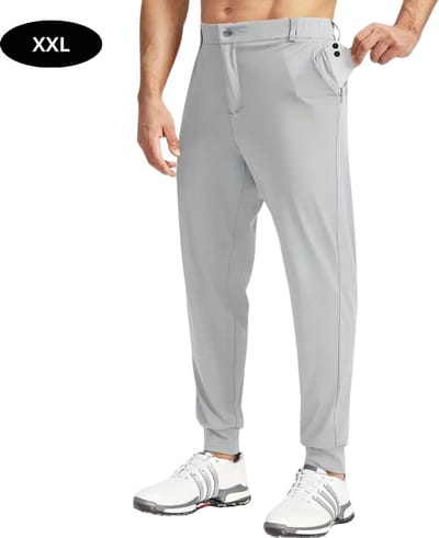 Bovista Golfbroek Heren - Golfkleding - Golfen - Golf Accessoires - Nette Pantalon - Lichtgrijs XXL - Maat 54