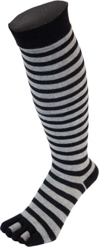 TOETOE Everyday Knee-High teensokken - Zwart/Grijs - 35-46 - Teensokken