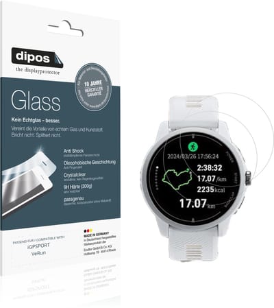 dipos – 2x Pantserfolie geschikt voor iGPSPORT VeRun | 9H Screenprotector