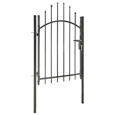 vidaXL Tuinpoort Woerden staal 1x1,25 m zwart