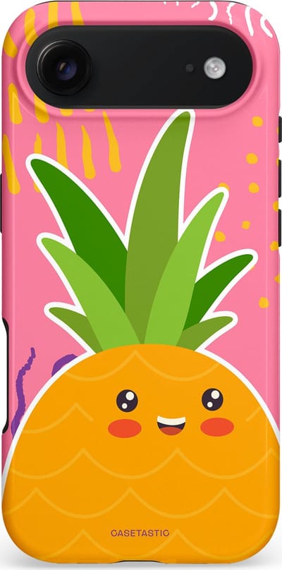 Casetastic hoesje geschikt voor Apple iPhone Air - MagSafe - Dubbellaagse bescherming - Zoete Ananasdroom - Fashion Case - Koraal Okergeel Groen