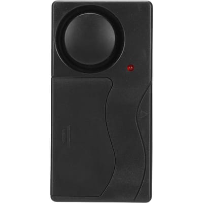 Alarme Vibratoire Sans Fil 110dB Sensibilité Réglable à 10 Niveaux Alarme de Sécurité pour Vélo avec Télécommande pour Porte Fenêtre black