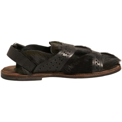 Dolce & Gabbana Groene Gazelle Haren Lederen Ballerina Sandalen Schoenen