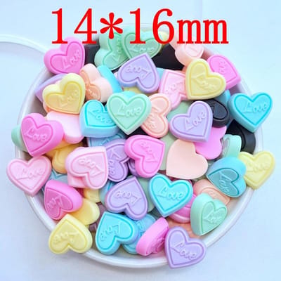 20 stuks Nieuwe Schattige Mini Hart Hars Platte Achterkant Cabochon Scrapbook Kawaii Versieringen Accessoires