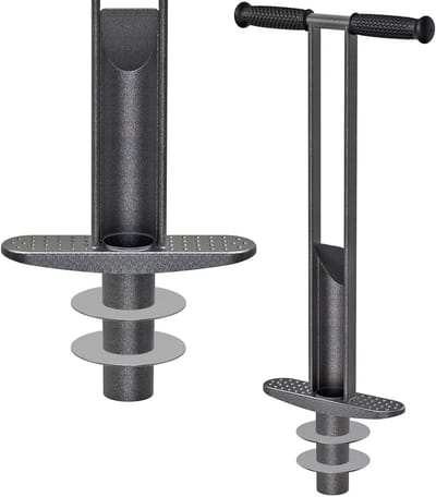Langhandige Bulb Planter voor het planten van bloembollen, verstelbare diepte tot 15 cm, ideaal voor tuinieren en bloembedden met automatische afvoerfunctie
