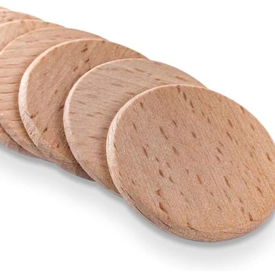 20 Stuks 25mm/30mm/38mm/40mm Houtambachten Doe-het-zelf Handgemaakt Blank Huisdecoratie Beukenhout Schijf Houten Ambacht voor Babykamer brown
