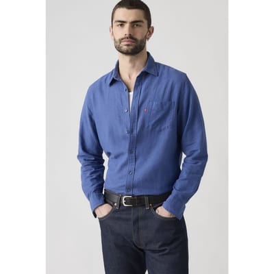 Levi's Sunset One Pocket Cotton Linen Shirt Taglia: M | Camicie Casual Outlet | Uomo | Bianco