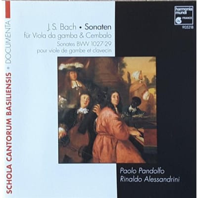 CD BACH, JS, PANDOLFO; ALESSANDRINI - Bach;Viola Da Gamba Sonates HMC905218 Harmonia Mundi 1995 Europa Klassiek Gebruikt brown