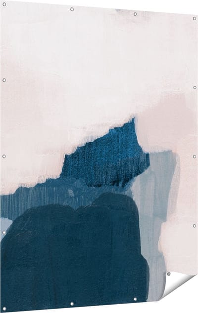 Gards Tuinposter Abstracte Kunst Handgeschilderd - 120x160 cm - Tuindoek - Tuindecoratie - Wanddecoratie buiten - Tuinschilderij