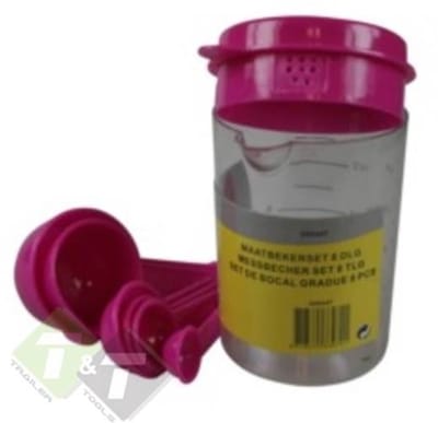 maatbekerset 8 delig - 500ml - maatbeker - roze - benson - maatkan - 0.5l - maat beker