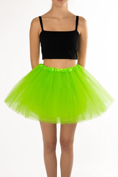 KIMU® Tutu Lime Groen Tule Rokje - Maat 68 74 80 86 92 98 - Limegroen Petticoat Rok Baby Meisje - Balletpakje Kinderen Babypakje Festival