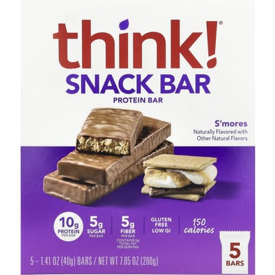 Pense!, Barre protéinée+ 150 calories, S'mores, 5 barres, 40 g (1.41 oz) chaque