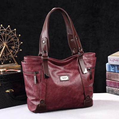 Sac pour femme printemps nouveau européen et américain de grande capacité, sac bandoulière simple et à la mode, sac simple décontracté à une épaule brown