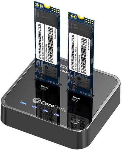 CoreParts NVME M2 SSD cloner - Zwart