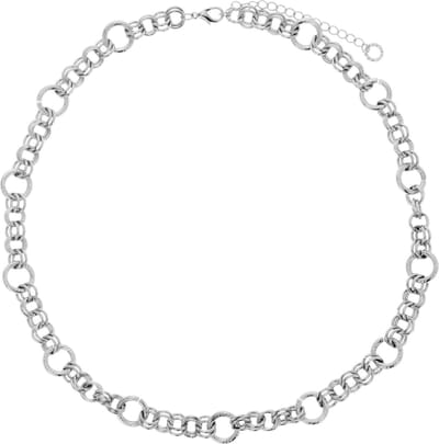 Behave - Zilverkleurige schakelketting - Tijdloze look - Lange damesketting