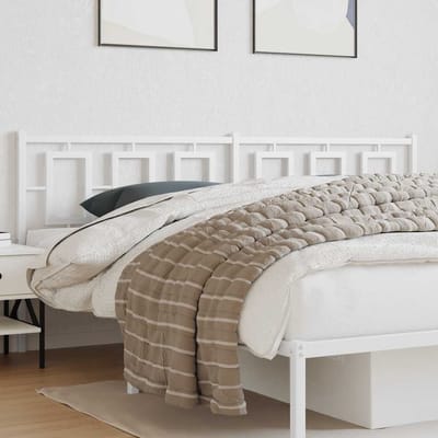 vidaXL - Vervangend - hoofdbord - 200 - cm - metaal - wit