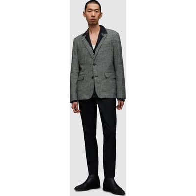 AllSaints Kingly Blazer Black/white Size: 34 | Blazers Outlet | Heren | Zwart