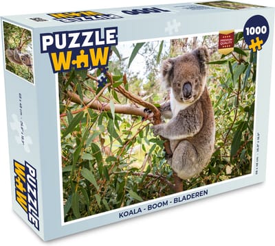 Puzzel Koala - Boom - Bladeren - Kinderen - Jongens - Meiden - Legpuzzel - Puzzel 1000 stukjes volwassenen