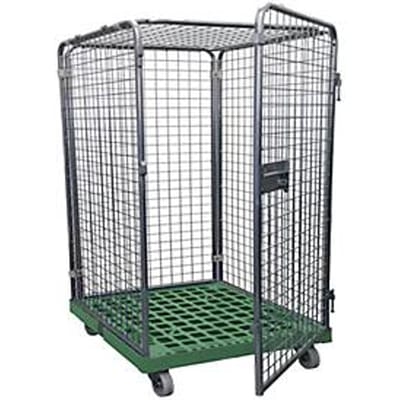 Rolcontainer maat 5, zonder legborden, 1210 mm hoog, groen