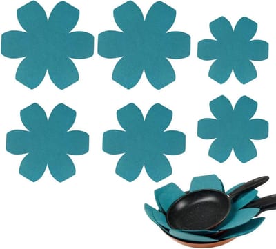 6 stuks blauwe pannenonderzetters-vilten pannenonderzetters-antislip pannenonderzetters-hittebestendige onderzetters voor de eettafel-duurzame warmte-isolerende onderzetters