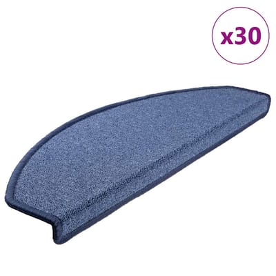 vidaXL - Trapmatten - 30 - st - 65x24x4 - cm - Blauw - Halfrond - Groot