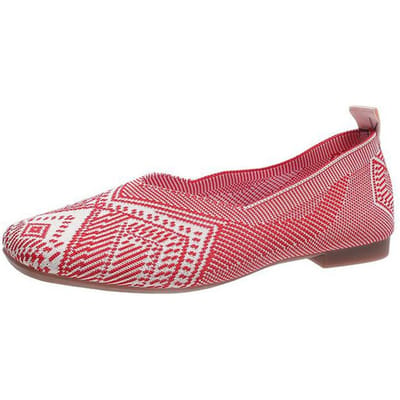 Instapper Ondiepe Mesh Loafers Gesloten Teen Ballet Flats Dames Schoenen Pompen Dames Zachte Bodem Bootschoenen 37 rood