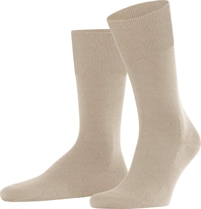 FALKE ClimaWool eenkleurig wol lyocell sokken heren beige - maat 39-40