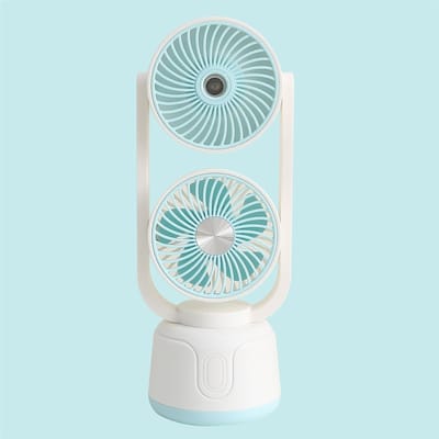 longziming -USB Ventilator-Bureauventilator-Luchtkoeler-3 Snelheden-Sproeifunctie-ABS-Koelend路Oplaadbaar En Compact-1 Stuk