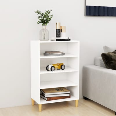 vidaXL - Dressoir - 57x35x90 - cm - bewerkt - hout - wit