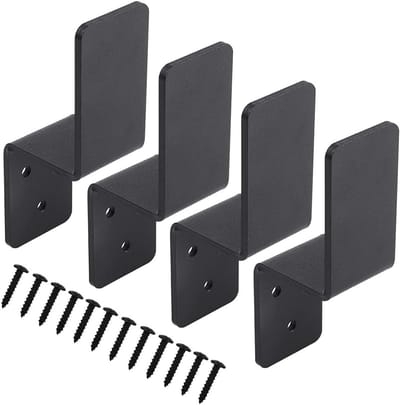 Dailygoods - 2x4 Deurbarricade Beugels - Veiligheidsbeugels voor Deuren en Poorten