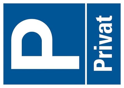 Pickup kunststoff Schild 35x25 cm P PRIVAT