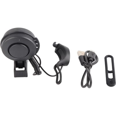 Fiets Elektrische Hoorn Stuur IP65 120dB USB Opladen 3 Geluidsmodi Modificatie Tram Scooter black
