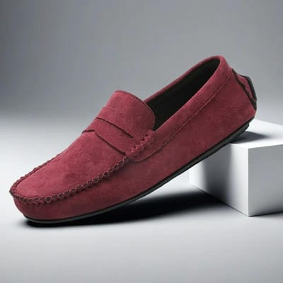 Designer Leren Casual Schoenen voor Heren Hoge Kwaliteit Mode Comfortabele Heren Loafers Flats Grote Maat Rijschoenen 47 rood