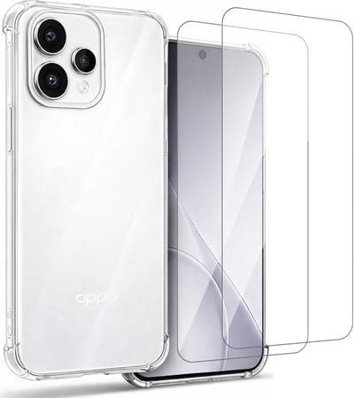 Hoesje geschikt voor Oppo Reno 15 5G - 2x Screenprotector Glas - Shockproof Transparant