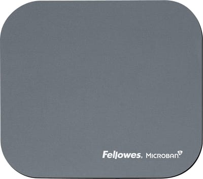 Fellowes Muismat Antislip – Microban Antibacterieel – Voor Optische & Laser Muizen – Grijs