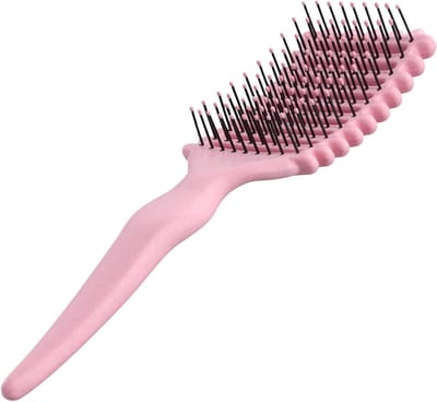 Detangling Borstel voor Krullend Haar, Geschikt voor Alle Haartypes, Perfect voor Krullen en Styling (Roze)