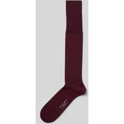 FALKE Airport lang eenkleurig wol katoen kniekousen heren rood - maat 39-40